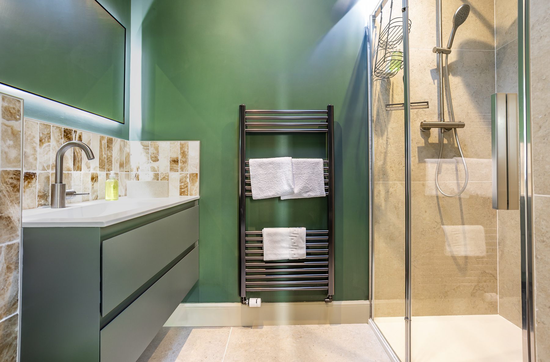 Bathroom with walk-in shower