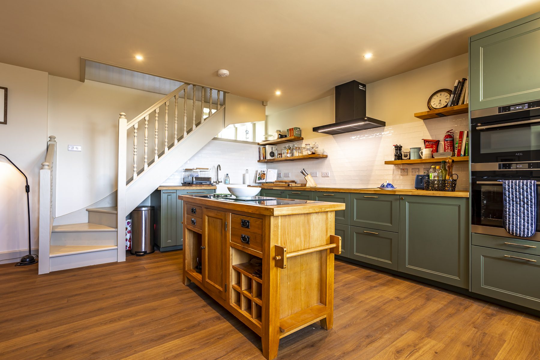 Kitchen and staircase